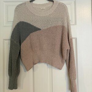 Multi-color cropped sweater